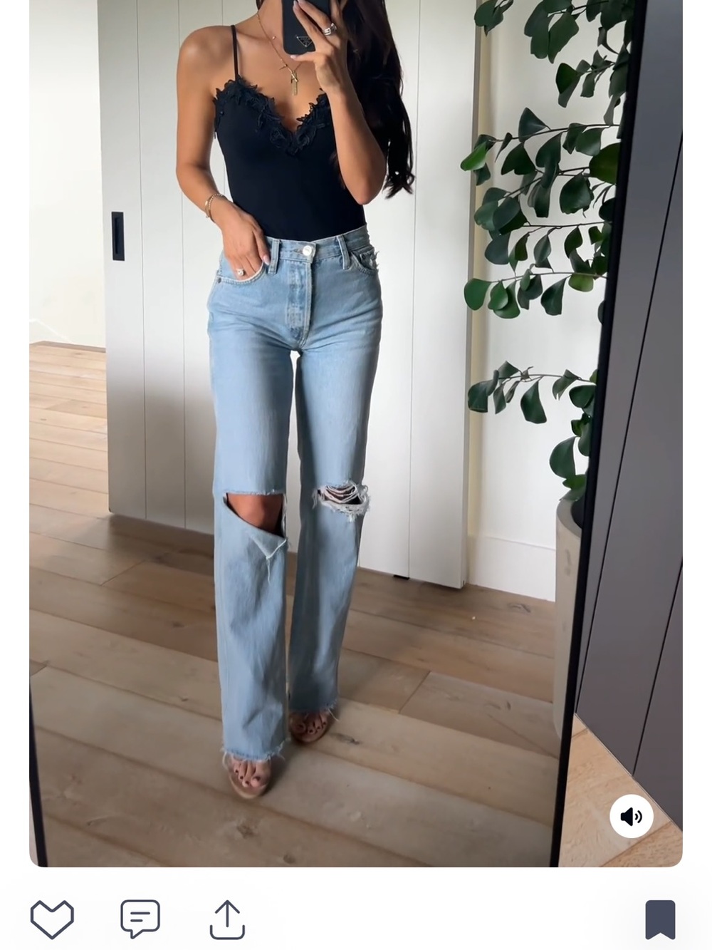 Re/Done 90s High Rise Rigid Loose Jeans, NEW, NWOT